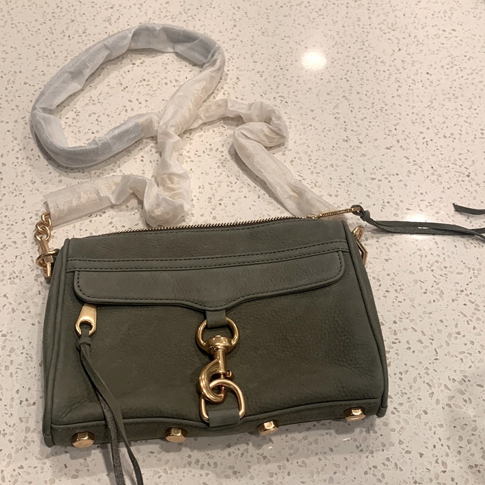 NWOT olive Rebecca Minkoff mini MAC bag with gold hardware